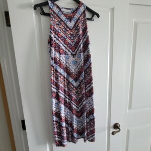 Athleta Multicolor Chevron Just To The Knee Dress